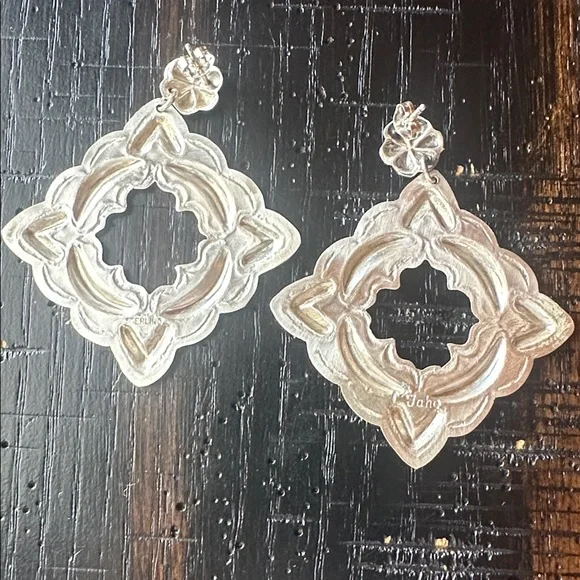 Navajo Leander Tahe Sterling Silver Earrings